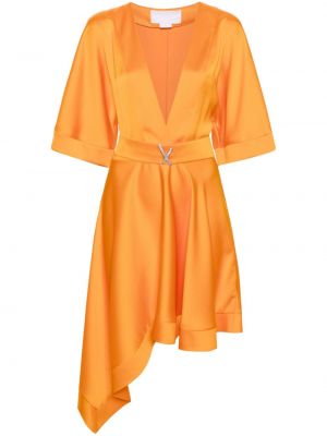 Ασύμμετρη μίντι φόρεμα Genny πορτοκαλί