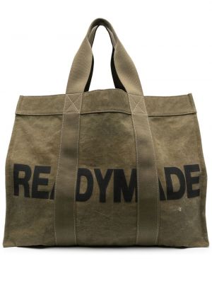 Шопинг чанта с принт Readymade зелено