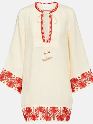 Mini vestido de lino Johanna Ortiz blanco