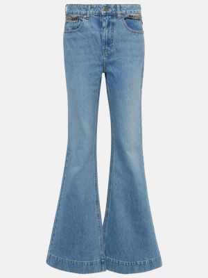Zvonové džíny s vysokým pasem Stella Mccartney modré