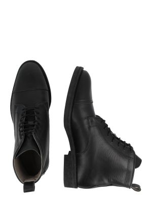 Μπότες με κορδόνια Allsaints μαύρο