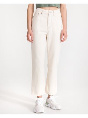 Priliehavé džínsy s rovným strihom Tom Tailor biela