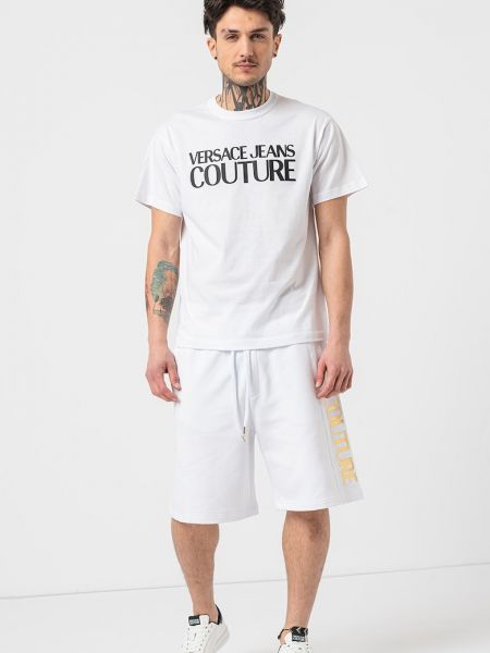 Хлопковая футболка Versace Jeans Couture белая
