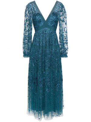 Вечерна рокля Needle & Thread синьо