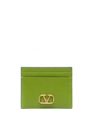 Usnjena denarnica Valentino Garavani zelena