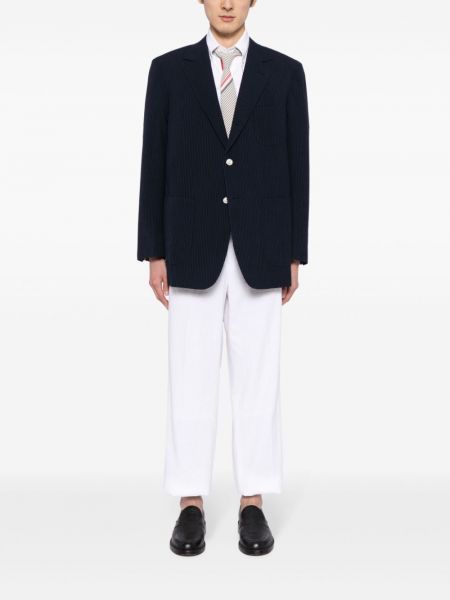 Bavlněné rovné kalhoty Thom Browne bílé