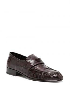 Nahast loafer-kingad The Row pruun