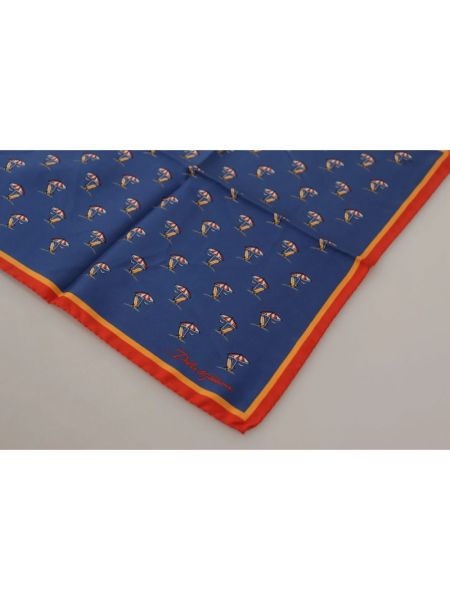 Pañuelo de seda con estampado con bolsillos Dolce & Gabbana azul