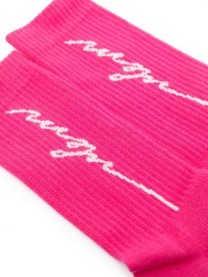 Bavlněné ponožky Msgm růžové