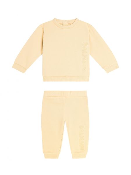 Puuvilla verryttelyhousut tytöille Balmain Kids beige