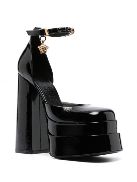 Sandales à plateforme Versace noir