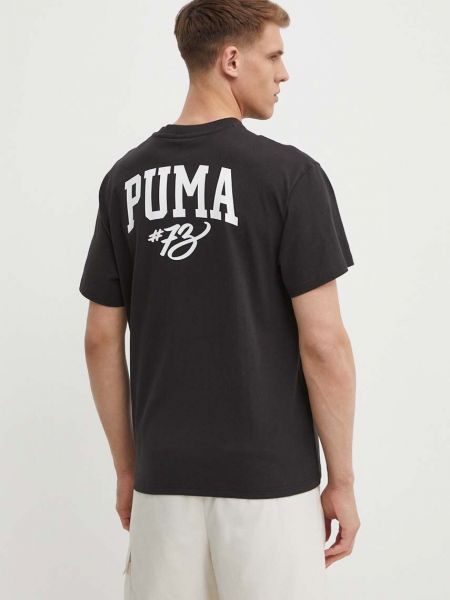 Pamučna majica Puma crna