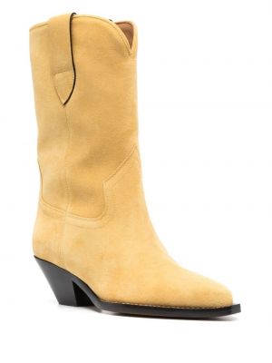 Semišové kotníkové boty Isabel Marant žluté