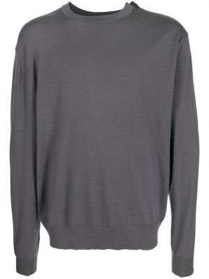 Кашмирен пуловер с кръгло деколте Extreme Cashmere сиво