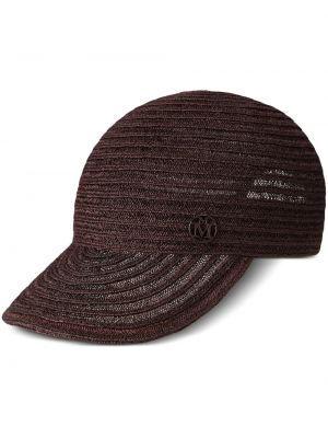 Kepurė su snapeliu su tigro raštu Maison Michel ruda