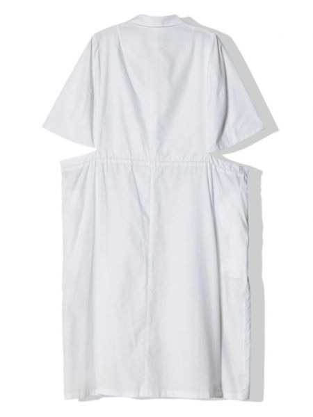 Sukienka koszulowa bawełniana Noir Kei Ninomiya biała