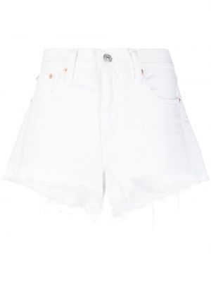 Shorts di jeans ricamati con bottoni di cotone Polo Ralph Lauren bianco