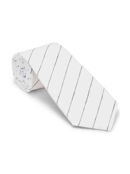 Jedwabny krawat w paski Brunello Cucinelli