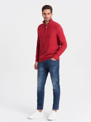 Pleteni džemper Ombre crvena