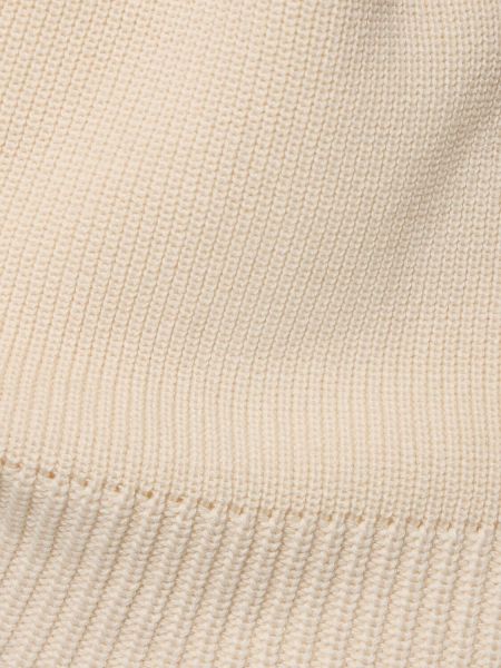 Suéter desgastado de algodón de punto Laneus blanco