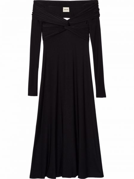 Μίντι φόρεμα Khaite μαύρο