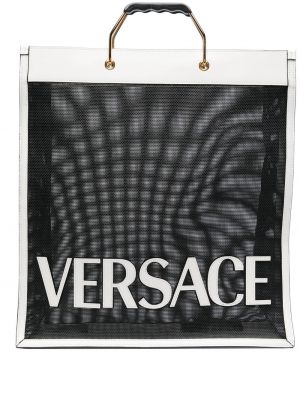 Τσάντα shopper από διχτυωτό Versace