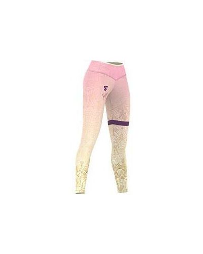 Legginsy fitness długie damskie Smmash Lotus Flower z wysokim stanem