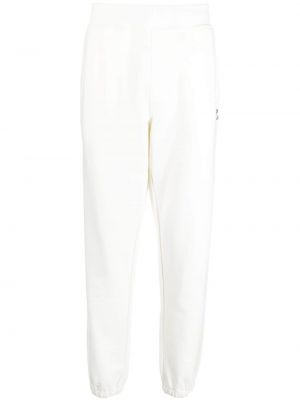Bavlněné sportovní kalhoty s výšivkou C.p. Company bílé