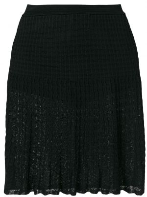 Plisovaná sukně s vysokým pasem Alaïa Pre-owned - černá