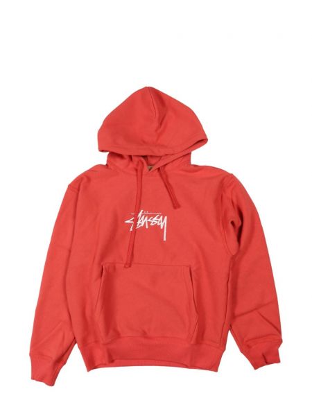 Trykt hættetrøje Stüssy rød