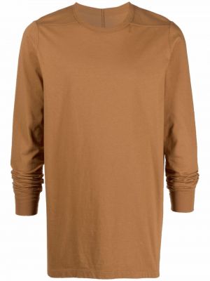 Camiseta de manga larga manga larga Rick Owens marrón