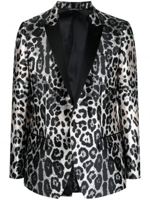 Blazer con estampado leopardo Dolce & Gabbana negro