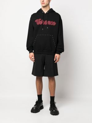 Kapučdžemperis ar radzēm Versace melns