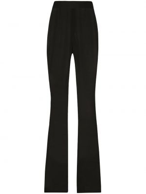 Průsvitné šifonové kalhoty Dolce & Gabbana černé