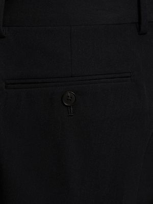 Voľné vlnené šortky Auralee čierna
