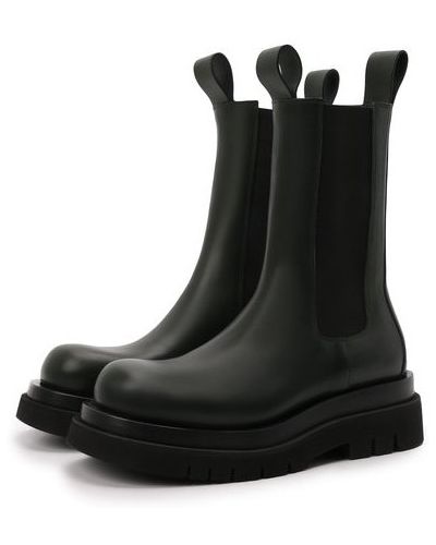Кожаные ботинки челси Bottega Veneta черные