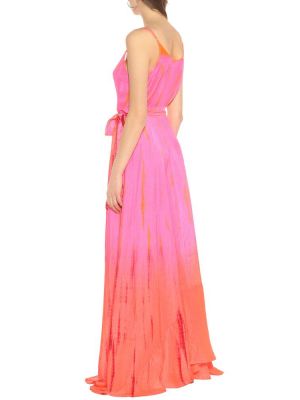 Μεταξωτή μάξι φόρεμα Anna Kosturova ροζ