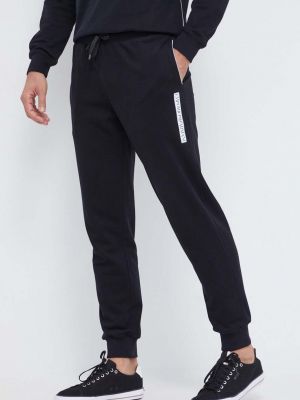 Bavlněné kalhoty s potiskem Emporio Armani Underwear černé