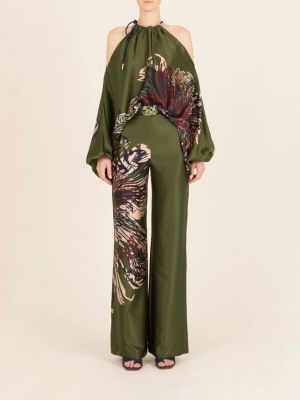 Abstrakter bluse mit print Silvia Tcherassi grün