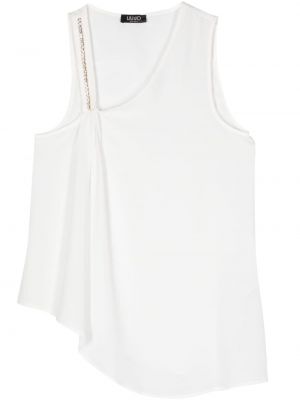 Блуза без ръкави с кристали Liu Jo бяло
