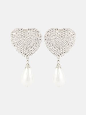 Fülbevaló gyöngyökkel Alessandra Rich ezüstszínű