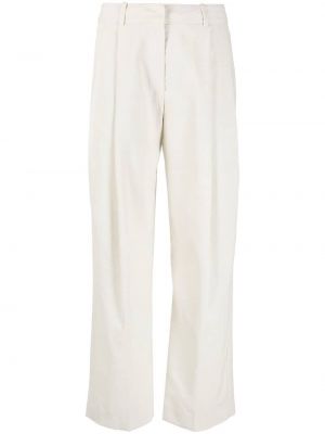 Плисирани relaxed класически панталони Low Classic бяло
