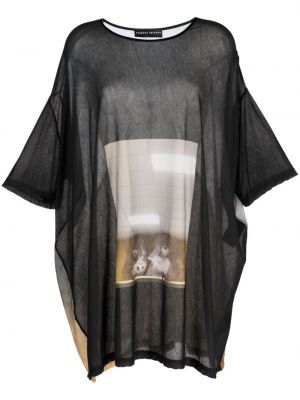 Bavlnené tričko s potlačou Barbara Bologna čierna