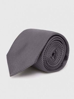 Копринена вратовръзка Hugo сиво