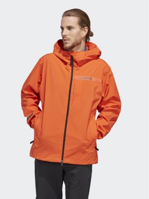 Αδιάβροχος μπουφάν Adidas πορτοκαλί