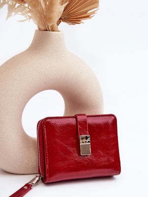 Lakovaná kožená peňaženka Kesi červená