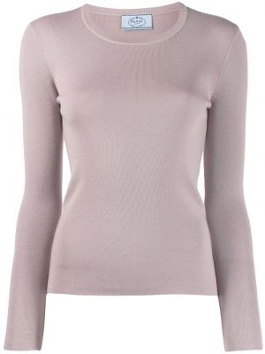 Maglione in maglia Prada rosa