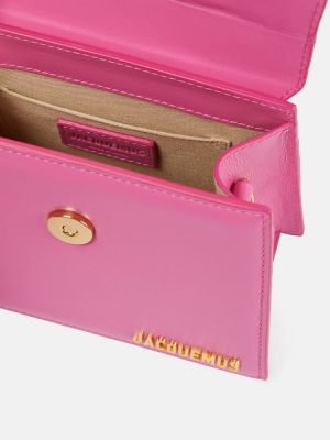Bolso shopper de cuero Jacquemus rosa