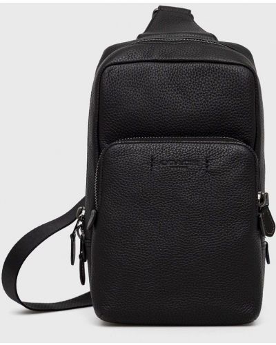 Usnjena torba za okrog pasu Coach črna