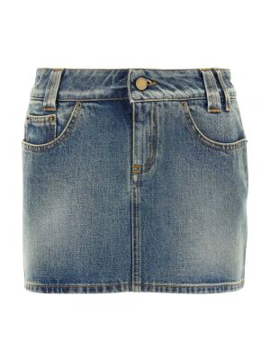 Spódnica jeansowa Alessandra Rich niebieska